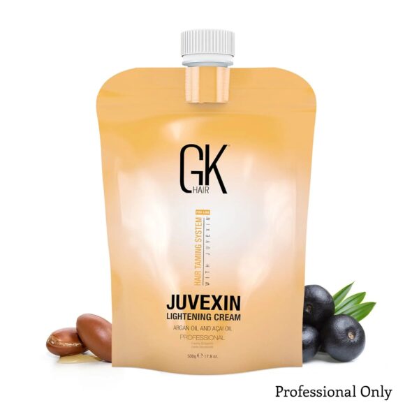 For expert hair whitening, use GKhair Juvexin Lightening Cream.