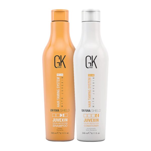 GKhair Shield Shampoo & Conditioner with Juvexin for hair protection