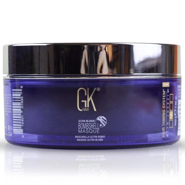 GKhair Ultra Blonde Masque for neutralizing brassiness and deep conditioning blonde hair