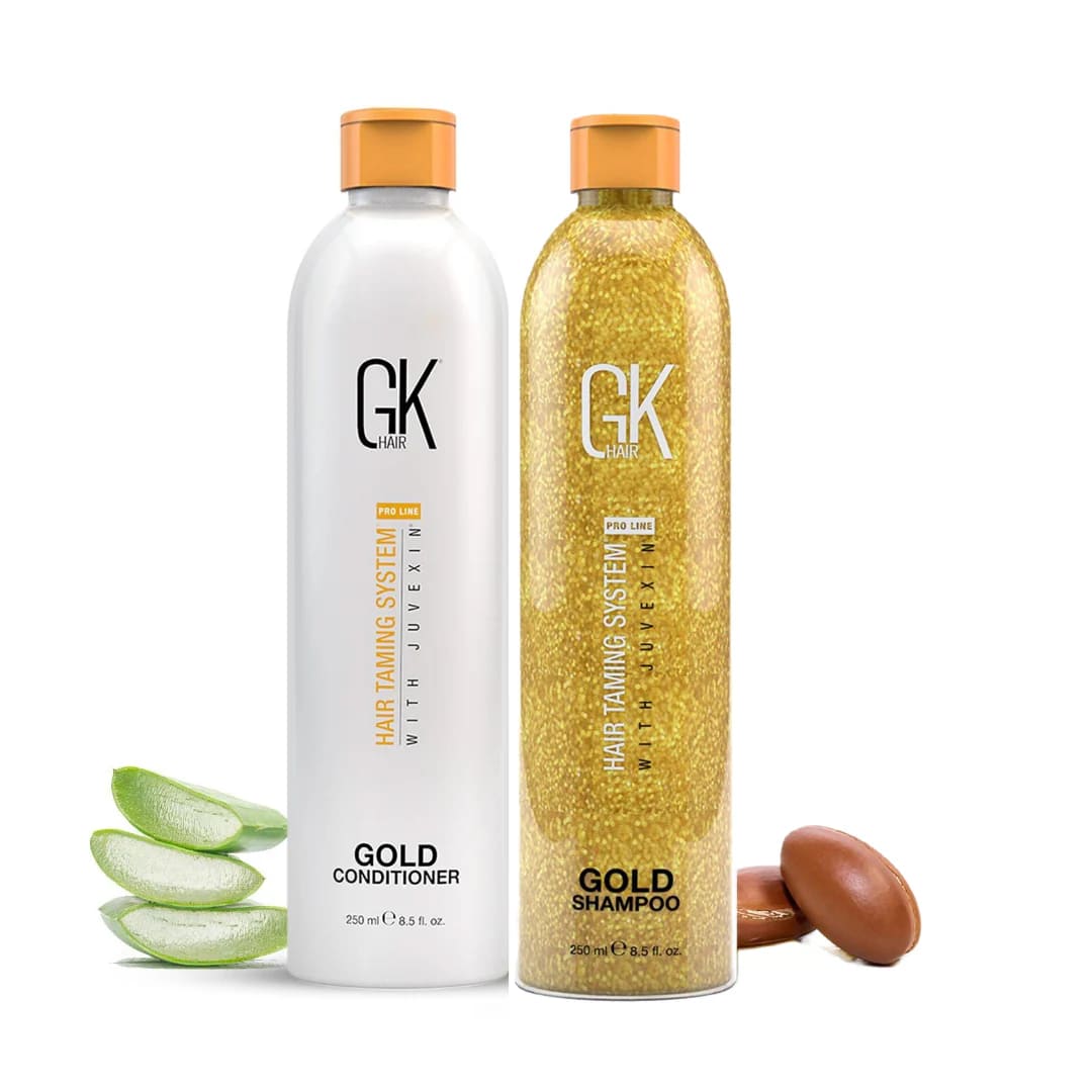 GKhair Gold Conditioner & Shampoo with Juvexin for Hair Protection